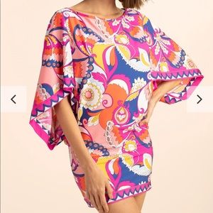 Trina Turk Sevilla Tunic Drape Sleeve Top Cover Up Dress NEW